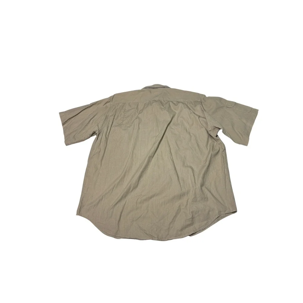 VTG 90s Banana Republic Safari Travel Shirt Mens Medium Khaki Cotton SS